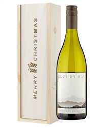 Cloudy Bay Sauvignon Blanc White Wine Single Bottle Christmas Gift In Wooden Box