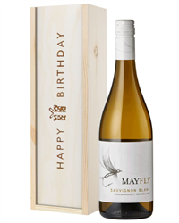 New Zealand Sauvignon Blanc White Wine Birthday Gift In Wooden Box