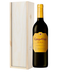 Rioja Tempranillo Red Wine Gift in Wooden Box