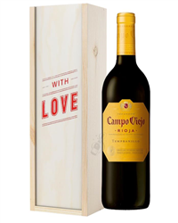 Rioja Tempranillo Red Wine Valentines With Love Special Gift Box
