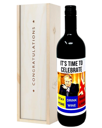 Social Distancing Congratulations Red Wine Gift