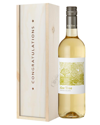 South African Chenin Blanc White Wine Congratulations Gift In Wooden Box